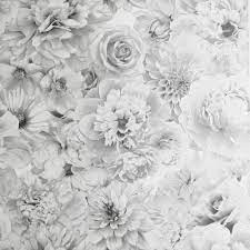 Shop a beautiful array of white, cream, and beige silk flowers. Arthouse Wallpaper Glitter Bloom Floral Flowers Roses Silver Grey White 692803