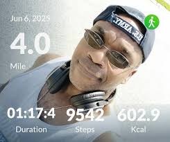 Day 2 , 100 miles in 30 days G.B.A.B.Y. June Juggernaut Challenge  .Yesterday did 10 ,today did 10 again. TIME FOR POOL recovery and sauna  again. Shout out to Natalie for running