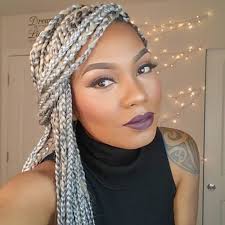 Black And Gray Box Braids Gray Box Braids Google Search Braids Afro Watches Grey Box Braids Box Braids Hairstyles Braided Hairstyles