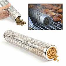 Bbq Smoke Generator 6 In Pellet Smoker Tube Stainless Steel Barbecue Grill Wood Pellet Perforated Mesh Smoker Tube Stainless Steel Bbq Bbq Tools Barbecue Grill