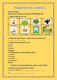 Video Worksheet The Pursuit Of Happiness Video This Or That Questions Happy
