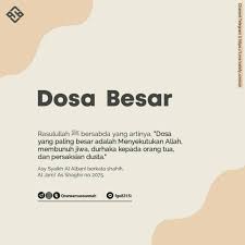 Dosa besar yang dianggap biasa adalah ceramah agama dan kajian islam ilmiah yang disampaikan oleh ustadz ahmad zainuddin, lc. Dosa Besar Kata Kata Bijak Islamic Quotes Facebook