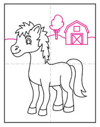 Learn how to draw rainbow dash from my little pony! How To Draw A Pony Art Projects For Kids