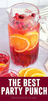 Easy Party Punch Recipe Non Alcoholic One Sweet Appetite Recipe Punch Recipes Alcoholic Punch Recipes Party Punch Recipes