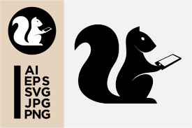 Download Squirrel With Mobile Phone Graphic By Masnung Creative Fabrica SVG Cut Files