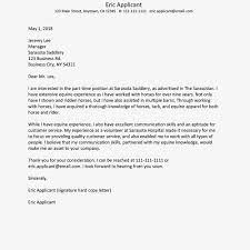 Indicate this in your cover letter and attach a copy of the medical clearance in your application. Stablehand Cover Letter July 2021