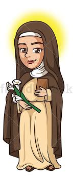 Sainte catherine de sienne : Sainte Catherine De Sienne Dessin Anime Vector Clipart Friendlystock