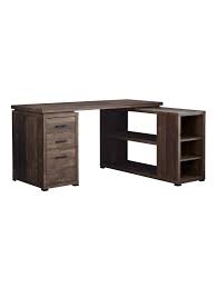 Choose traditional, modern designs or impressive executive desks. Monarch Specialties L Shaped Computer Desk With Bookshelf Brown Woodgrain Office Depot