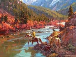 Dangerous Crossing By Paul Kethley Native American Art Native American Paintings Western Art