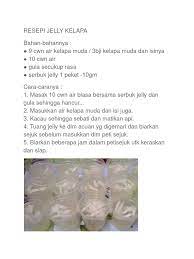 Setelah daging diserut, air kelapa murni, jelly dan coco dimasukkan ke dalam batok kelapa lagi, barulah ditutup. Resepi Jelly Kelapa Tahan Lama Famousresipi Farbuck Com
