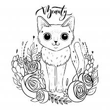 Dibujos Para Colorear De Gatos Kawaii