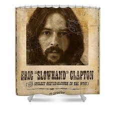Clapton Wanted Poster Shower Curtain