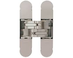 If you want to put a hinge on the door but you don't want to show, hidden or invisible hinges or another option. Concealed Adjustable Hinge For Invisible Doors 100mm X 22mm Satin Nickel G Johns Sons