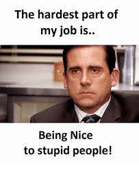 The Hardest Part Of My Job Is Being Nice To Stupid People Meme On Me Me