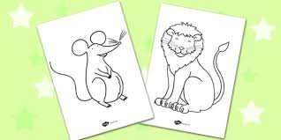 Looking for free adult coloring pages you can print? The Lion And The Mouse Colouring Sheets Teacher Made