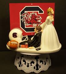 Gamecocks South Carolina College Football Wedding Cake Topper Sports Funny Football Wedding Cake Toppers Football Wedding Atlanta Falcons Football