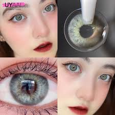 UYAAI 2023 Lensa Kontak Warna DNA Baru Murid Hijau 1 Pasang Lensa Berwarna  Cantik Lensa Hitam Lensa Mata Berwarna Alami