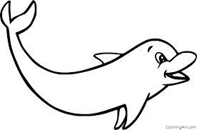 Download this adorable dog printable to delight your child. Simple Cute Dolphin Coloring Page Coloringall