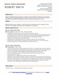senior sales associate resume samples