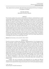 Hubungan etnik pengetahuan am tentang malaysia. Pdf How Jokowi Communicates With The Public During Covid 19 Crisis An Analysis Of Tweets On Twitter