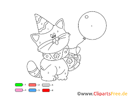 Von standardgröße bis zu xxl großformat. Malen Nach Zahlen Fur Kinder Katze Mit Luftballon