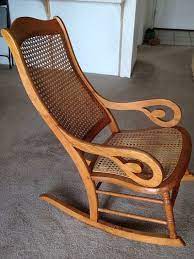 antique maple lincoln rocking chair 1890 1910 cane seat and back rocking chair chair antiques
