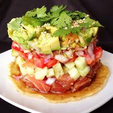 Ahi Poke Stack La Farme Anne La Farme La Farme Dann Cupboard Paleo Rezepte Vorspeisenrezepte Lebensmittel Essen