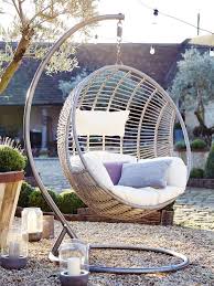 Hangesessel Garten Kunststoffgeflecht Metall Gestell Stuhl Schaukel Terrassengestaltung Terrassengestaltung Ideen