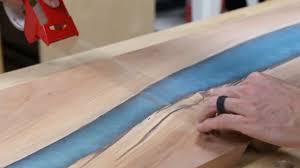 Diy Epoxy River Table With Waterfall Diy Resin River Table Epoxy Wood Table Wood Resin Table