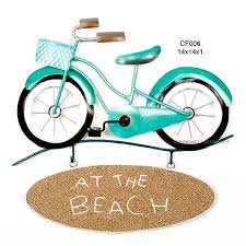 Buy beach metal prints from our community of independent artists. Beach Bike Sign At The Beach Metal Wall Art