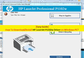 How To Download Install Hp Laserjet P1102w Driver Steps In 2020 Installation Drivers Download