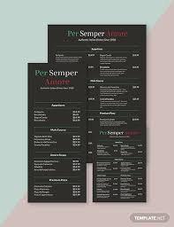 75 free menu templates pdf word psd indesign