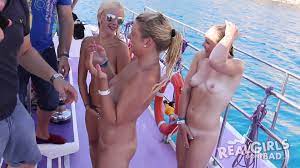 Cute party girls on a boat flashing their tits for the ca... | Any Porn