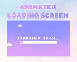 2 Animated Pixel Cloud Screens Starting Soon Loading Screen Be Right Back Screen Instant Download Animation Starting Twitch