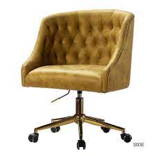 jayden creation et mustard swivel task chair chds0026 mustard the home depot chair velvet office chair task chair