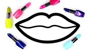 Remember how your hair would get stuck to your it makes sense then that clear lip gloss would've faded away as a makeup trend. Colouring Lips Coloring Pages With Lipstick Colors Youtube