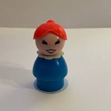 Vintage-fisher Price-blue Girl With Red Hair and Freckles