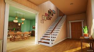 Vector cartoon interior of house with family. Artstation Cartoon House Akos Halasz In 2021 Cartoon House House Episode Interactive Backgrounds