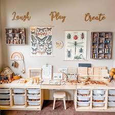 Pin By Whitney Randall On Inspiration Barnrum Babies Room Childcare Ideas Kids Playroom Montessori Playroom