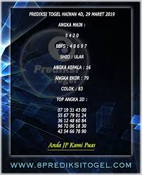 Prediksi Togel Hainan 4d Hari Ini 29 Maret 2019 8 Prediksi Togel Taiwan Manila 1 Mei