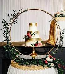 2020 Cake Stand Wedding Decor Metal Round Stand Etsy Wedding Cake Table Wedding Cake Display Wedding Decorations