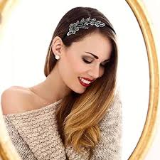 Amazon.com : Lawie 8 Pack Rhinestone Flower Butterfly Bowknot Crown  Rhinestone Jeweled Sparkly Black Metal Headbands Velvet Covered Thin Hair  Bands with Teeth Non Slip Hair Clasp Holder Accessories for Women Girls :