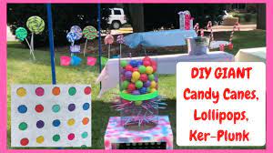 How to decorate a christmas tree with candy? Giant Candy Decorations For Party Easy And Cheap Candyland Party Youtube