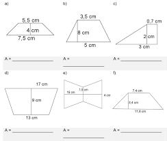 Immerhin hat man eine einfache formel für den flächeninhalt, f= (a+c)/2*h, wobei a und c die parallelen seiten sind und h die höhe, also ihr abstand. Trapez Ubungen