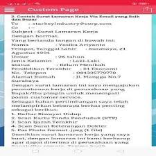 Demikian surat lamaran kerja yang saya buat, dengan lamaran ini kami berharap agar dapat diterima di perusahaan yang bapak/ibu pimpin. Surat Lamaran Kerja Via Email For Android Apk Download