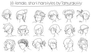 These 27 anime girls with short hair are some of the best. 18 Female Short Hairstyles By Tamurakitty On Deviantart Female Anime Hairstyles Manga Hair Short Hair Drawing