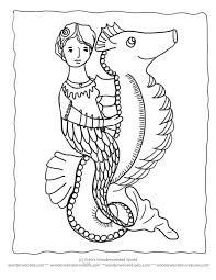 From coloring pages for grown ups to paper toys and much more! Mermaid On Seahorse Coloring Pages Cartoon Seahorse Pictures To Color Coloring Home