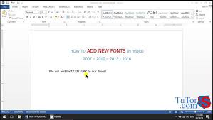 Eps10 1 Fastest Way To Add New Fonts To Microsoft Word 2013 2016 Add Easily Tutor5s Will Help You Learn Easily Install Words New Fonts Microsoft Word 2007