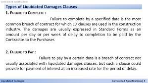 Entitled to liquidated damages as compensation. Liquidated Damages Contracts