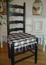 mr and mrs vintage ladder back chairs black and cream buffalo square check ulphostered seats kitchen chair cushions dining chair cushions dining chair pads